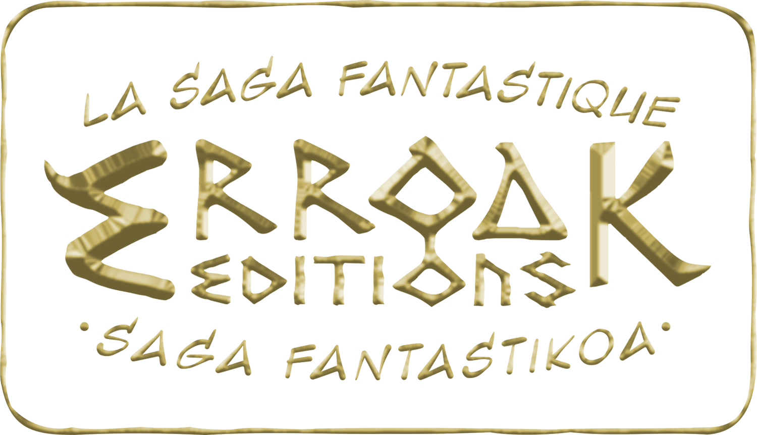 Logo Erroak édition écrit en doré