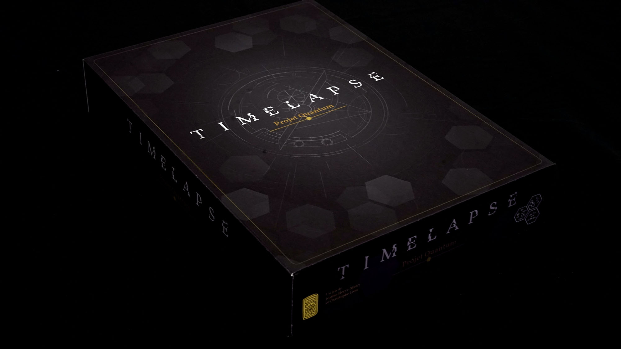 Boîte de jeu Timelapse sur fond noir
